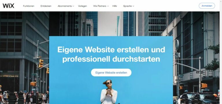 Wix.com - Homepage aus dem Baukasten