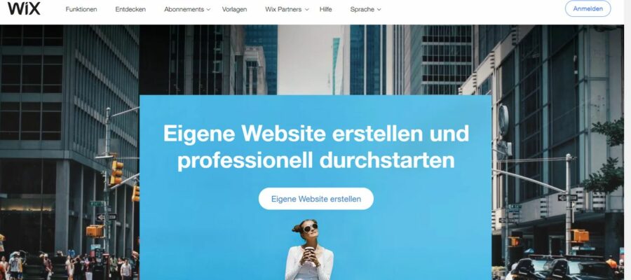 Wix.com - Homepage aus dem Baukasten